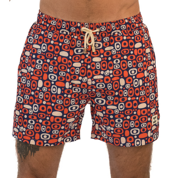 Cosmic Tropics Shorts / Red