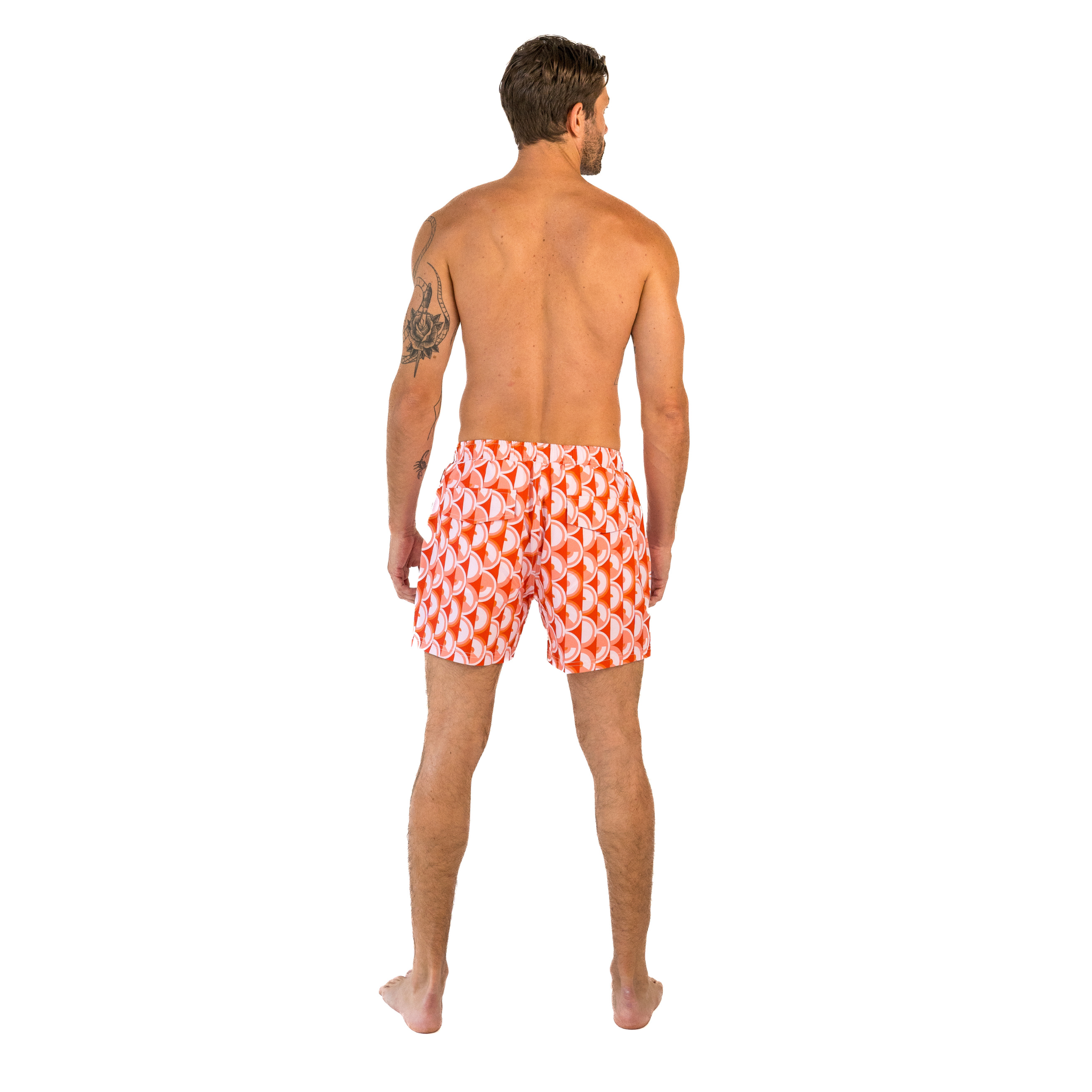 Island Fever Men's Shorts 70's Inspired Orange Design East x East
