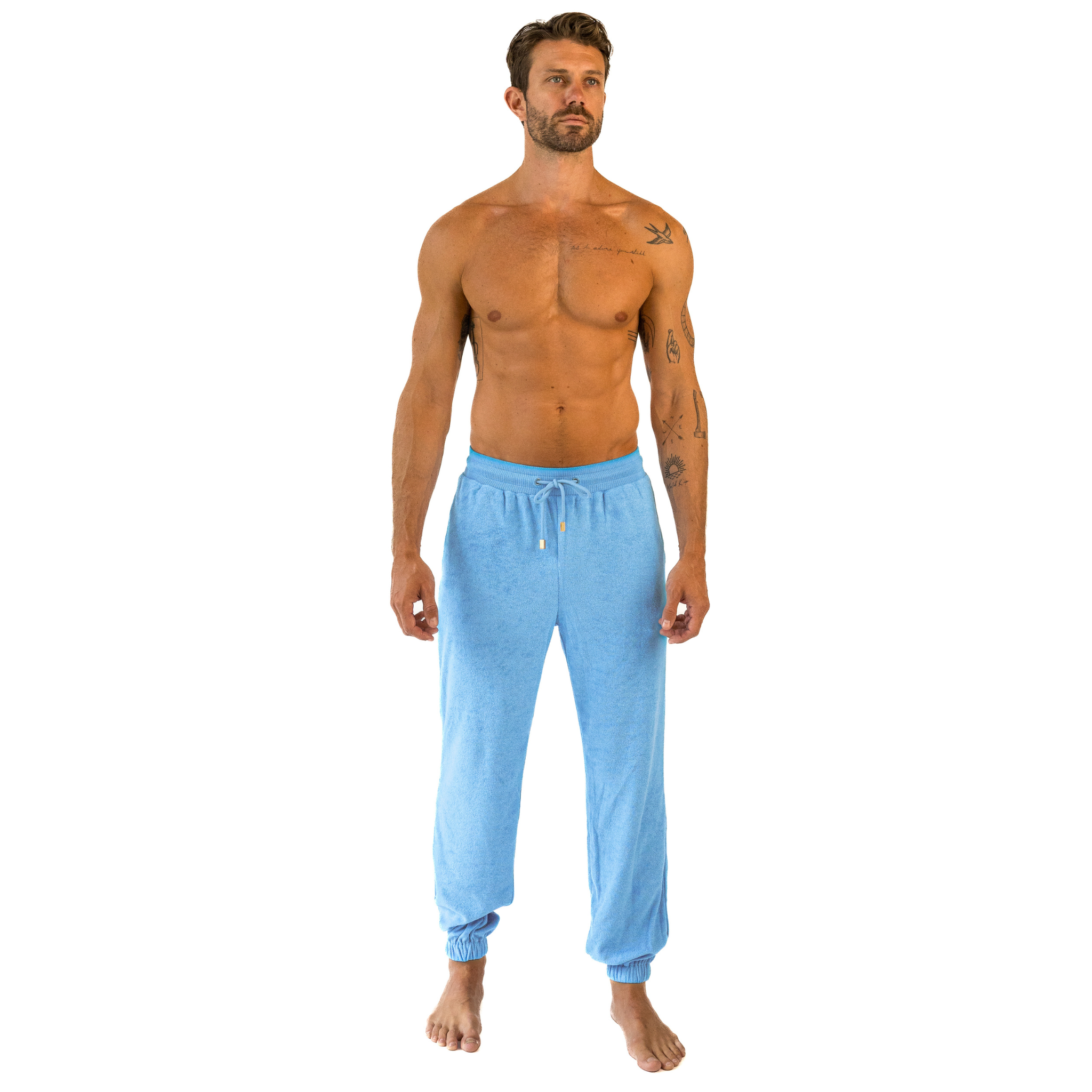Premium Quality Blue Terry Cloth Pants East x East