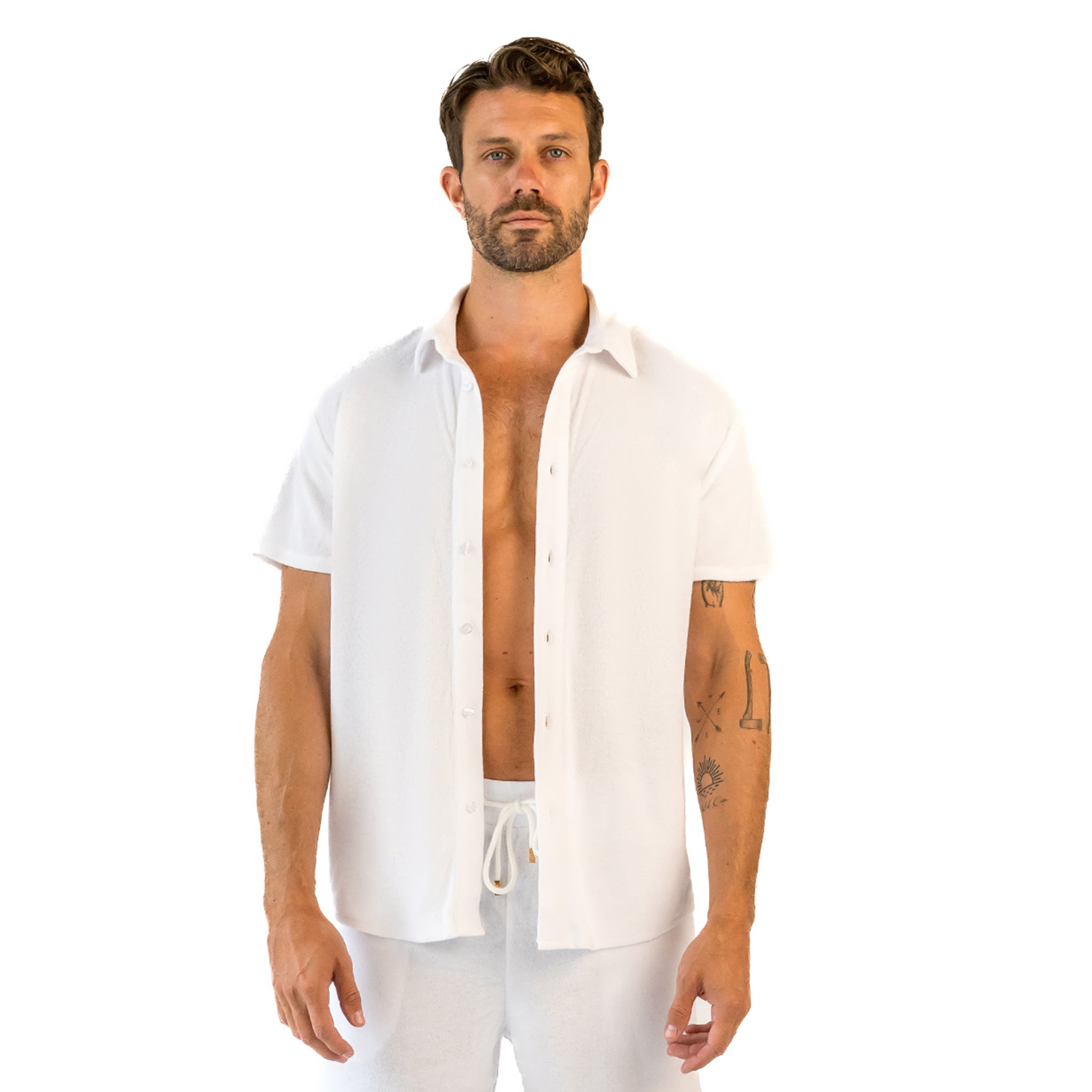 Premium Quality White Terry Cloth Shirt | East x East