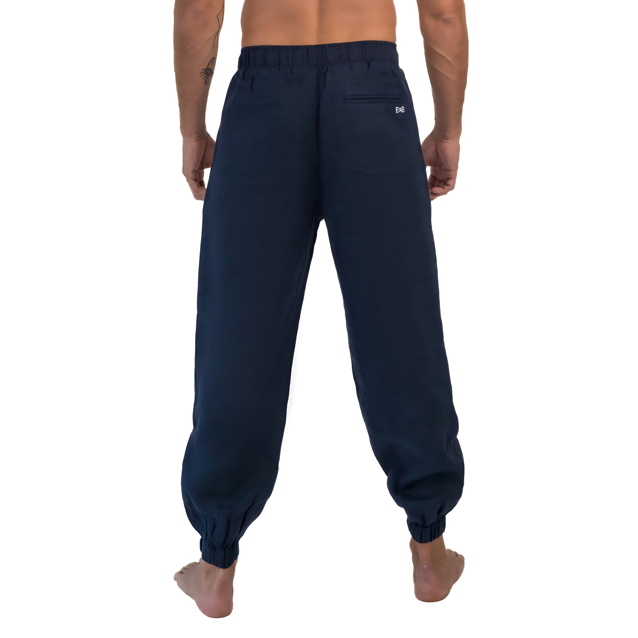 Hanky Linen Full Crop Pant in Naval